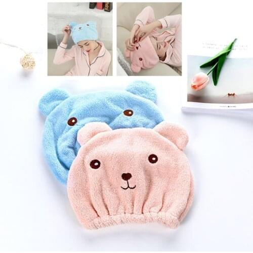Women Hair Drying Towel Hat Soft Super Absorbent Quick Dry Bath Towel Hair Wrap Home Living Shower Turban