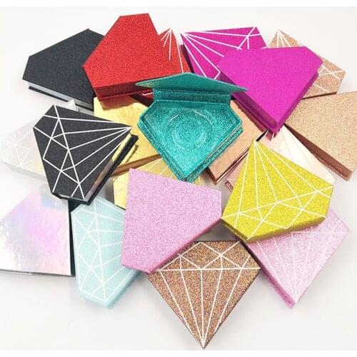 10 Piece Heart-shaped Diamond Eyelashes Box Private Label Wholesale