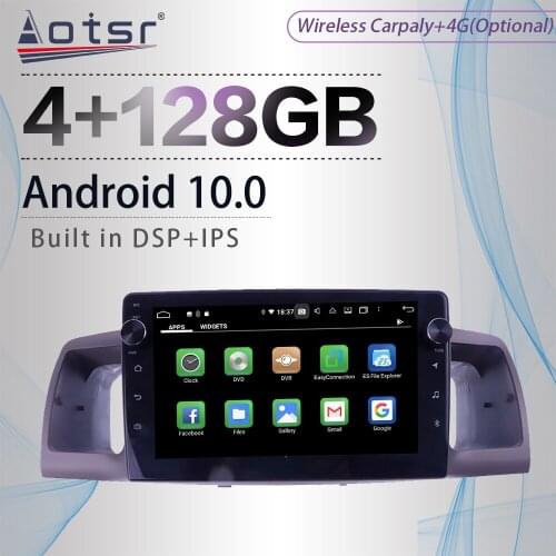 128GB For Toyota Corolla 2006 2007-2013 Android Radio Tape Recorder Car Multimedia Player Stereo Head Unit GPS Navi No 2din 2din