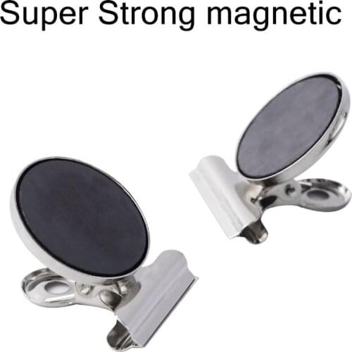 2 Pieces Refrigerator Magnet Hook Clips, Strong Magnetic Clips with Scratch Safe for Notes, Fridge, Office, House