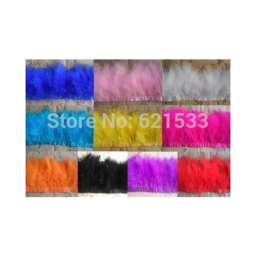 2Yards/lot-Fluffy Trim,Marabou Turkey Fluff Feather Fringe Trim 10Colour for choice,freeshipping