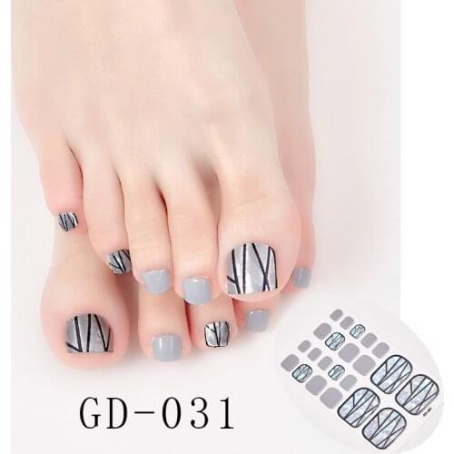 22 Tips/Sheet Nail Decoration Full Cover Nail Stickers Designer Nail Decals Nail Strips Fashion Nail Stickers Nail Wraps DIY