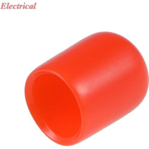 3/8"(9.5mm) Round Red Vinyl End Cap Screw Thread Protector Rubber Caps