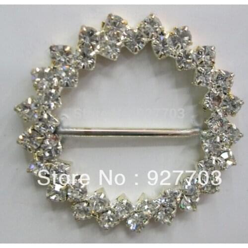 5pcs round rhinestone buckle for wedding supply accessies 25mm