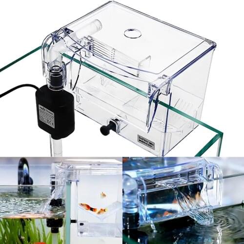 Aquarium Breeding Hatchery House Transparent Fish Tank Incubator Aquarium Transparent Breeder Isolation Hanging Box Pump
