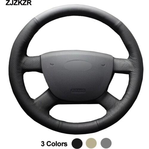 Car Auto Steering-Wheel Cover Stuurhoes For Ford Kuga 2008-2011 Focus 2 2005-2011 C-MAX 2007-2010 Transit 2010 Car Accessories