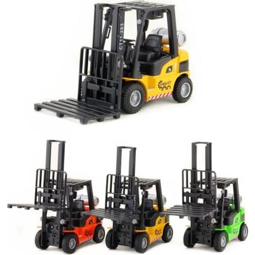 Free Shipping/Diecast Toy Model/Engineering Forklift Truck/Pull Back/Sound & Light Car/Educational Collection/Gift/Children