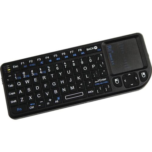 2.4G Wireless Keyboard Rii® mini X1 Handheld Touchpad Mouse for PC Notebook Smart TV Black Office Supplies for Computer