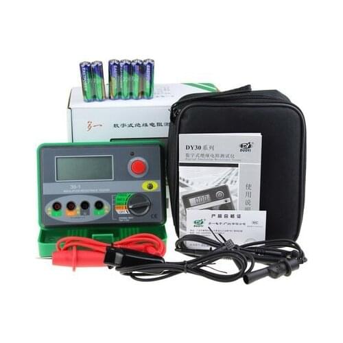 Dy30-1 Digital Insulation Resistance Tester Auto Range Megohmmeter 1000v 2000m Ohm