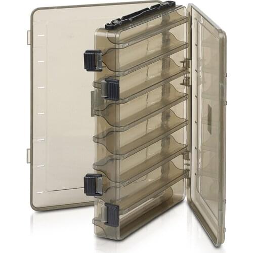 DONQL Lure Case Fishing Tackle Box Waterproof Double-Sided Bait Fish Hook Strong Strength Jig Box Fishing Lure Accessories Case