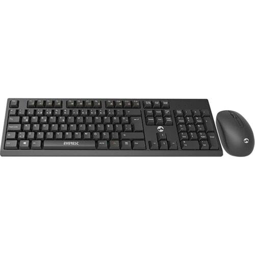Everest KM-2510 Wireless Q Multimedia Keyboard + Mouse Set Black