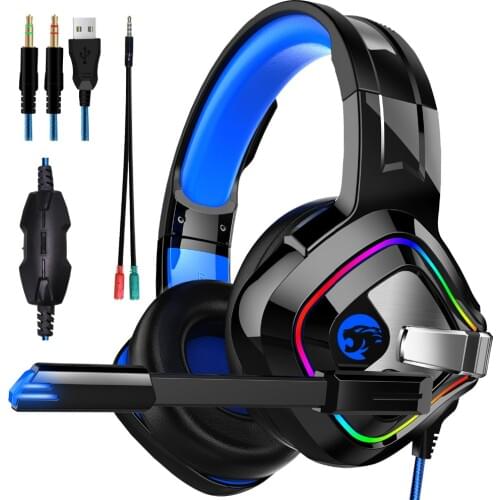 JOINRUN PS4 Gaming Headphones 4D Stereo RGB Marquee Earphones Headset with Microphone for New Xbox One/Laptop/PC Tablet Gamer