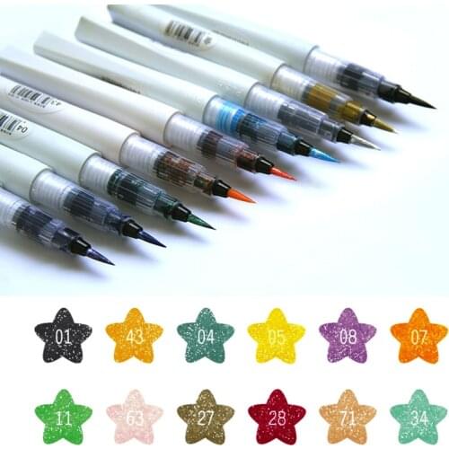 12/24 Colors Glitter Art Marker Wink of Stella Brush Drawing Markers Pen For Sparkle Shine To Lettering Stamping Project