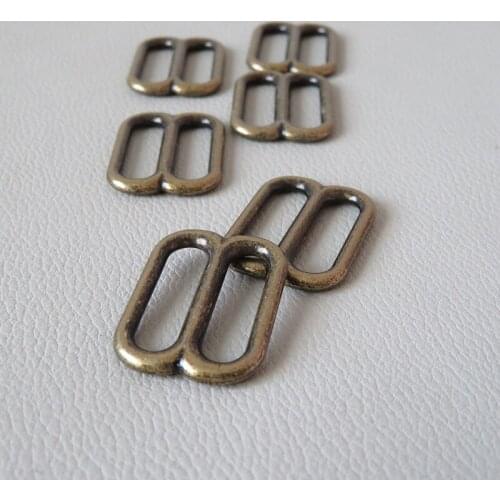 20Pcs/lot Metal Slider Tri Glides Adjustable Buckle For Bag Straps Belt Ring Hardware Cat Dog Collar Shoe Clasp Sewing Accessory
