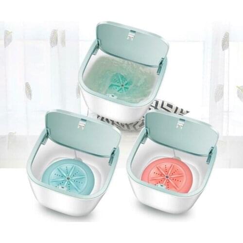 Mini Portable Washing Machine Laundry Washer USB Rotating Turbines Washer For Home Car Camping Apartments Dorms College Rooms