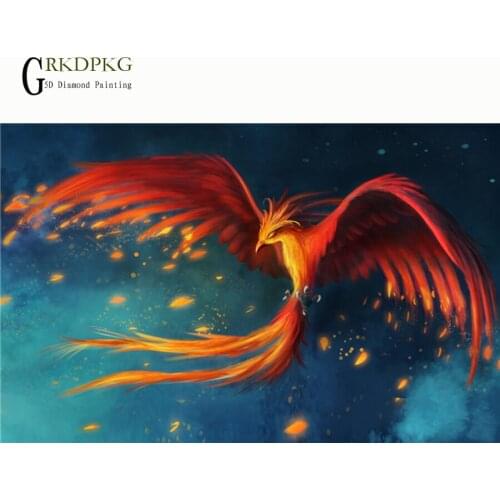 Cartoon phoen diamond embroidery 5d DIY diamond painting cross stitch full square rhinestone mosaic unfinished home decoration