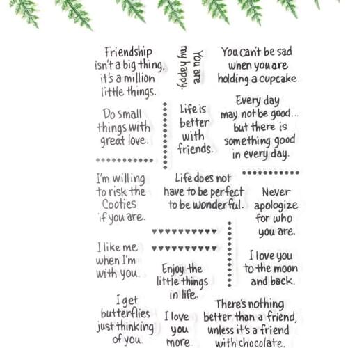 New Arrival 2019 Friendship Card Making Transparent Clear Stamp Seal for DIY Scrapbooking Photo Album Decorative Sentiment Stamp