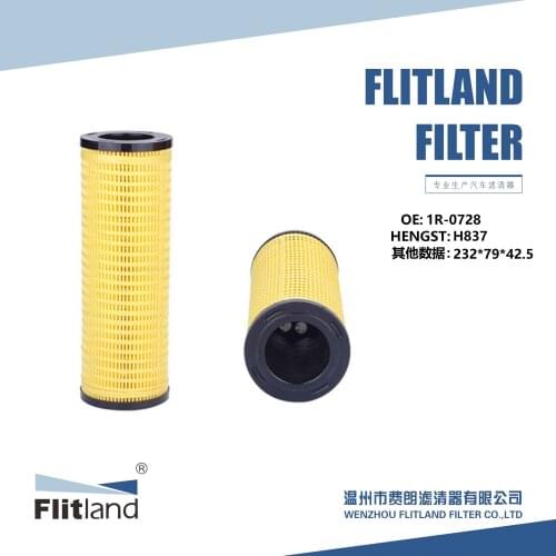 Manufacturer Direct Sale Oil Filter OEM 1R-0728 1R0728 H837 use for CAT FL-J232