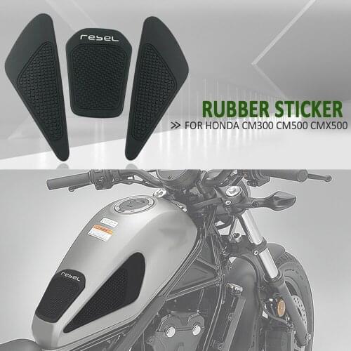 Retro Cafe Racer For Honda Rebel 300 Rebel 500 CMX 2017 2018 2019 Sheath Knee Tank Pad Grip Decal Tank Rubber Sticker Protector