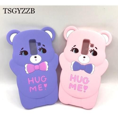 Silicone Case For Samsung Galaxy J6 J8 Case Cute Bear 3D Cartoon Soft Phone Back Cover For Samsung Galaxy J4 J6 Plus 2018 Coque