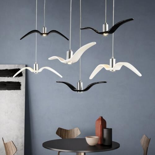 Nordic seagull bird Light designer pendant lamp white scandinavian chandelier Kitchen Dining Bar Suspension Luminaire Light