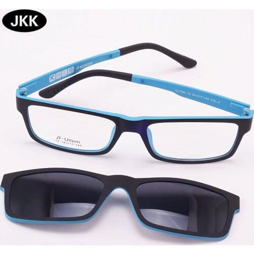 Ultra-lightGlasses Magnet Clip on Sunglasses Myopia Frame Polarized eyeglasses Functional 3D Glasses Ultem Uv 400 Glasses jkk70