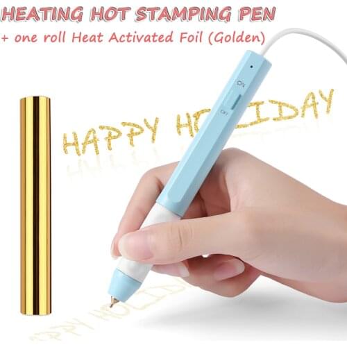Heat Foil Pen Set 0.8mm/1.5mm USB Powered Heat Resistant Scrapbook Card Make Shining Handwriting DIY Tools New 2020