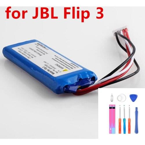 Top 3000mAh GSP872693 01 GSP872693 Battery for JBL Flip 3 Flip 3 GRAY Flip 4 / Flip 4 Special Edition