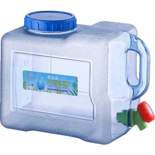 8L Large Capacity Outdoor Water Bucket Portable Driving Water Tank Container with Faucet for Camping Picnic Hiking