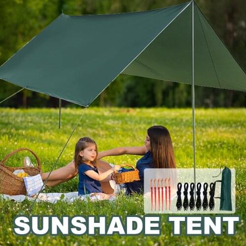 Awning Waterproof Tarp Tent Shade Ultralight Garden Canopy Sunshade Outdoor Camping Hammock Rain Fly Beach Sun Shelter