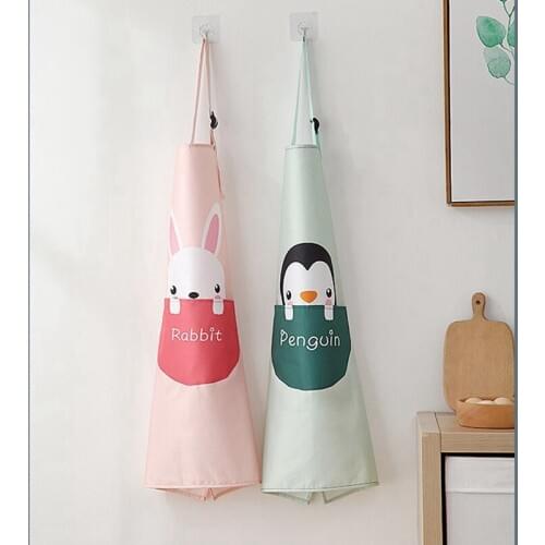 1PCS Cute Cartoon Sleeveless Aprons Kitchen Waterproof Cooking Apron Adjustable Chef Waiter BBQ Baking Hairdresser Aprons Bibs