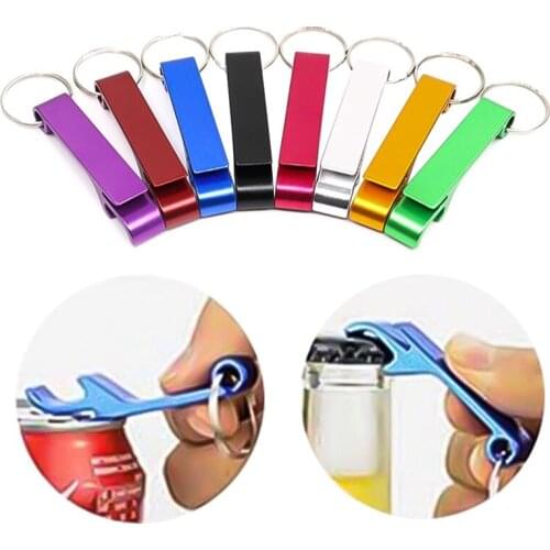 1Pcs Mini Pocket Key Chain Beer Bottle Opener Claw Bar Small Beverage Key Chain Ring Color Random
