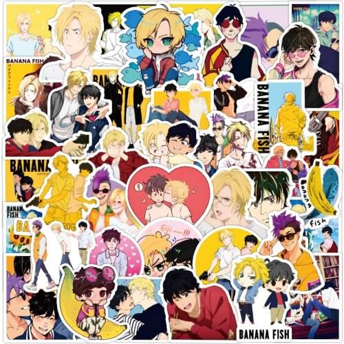 10/50pcs Anime Sticker BANANA FISH Stickers for Car Laptop Suitcase Skateboard Backpack Water Bottle Pad Waterproof Sticker