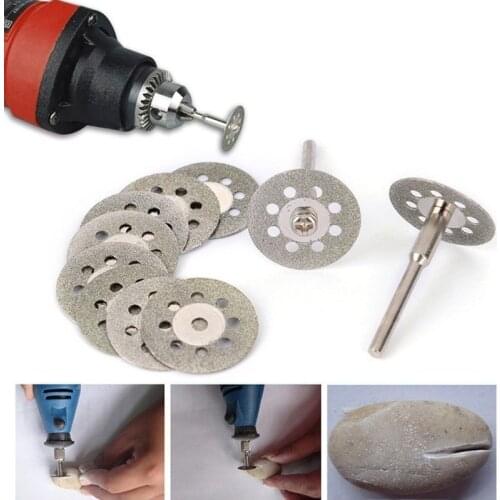 10pcs Circular Saw Blades Cutting Wheel Discs+2pcs Mandrels Set Rotary Tool