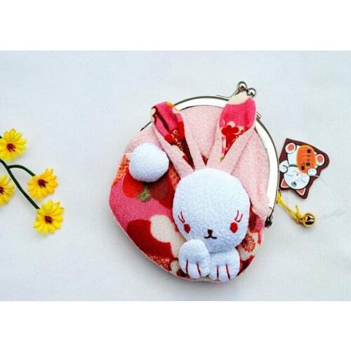 100pcs fast shipping Girls Cute Coin Purse Lucky rabbit Mini Wallet Bag Hasp Open Japanese Styel Japan Wind 8 style Optiona