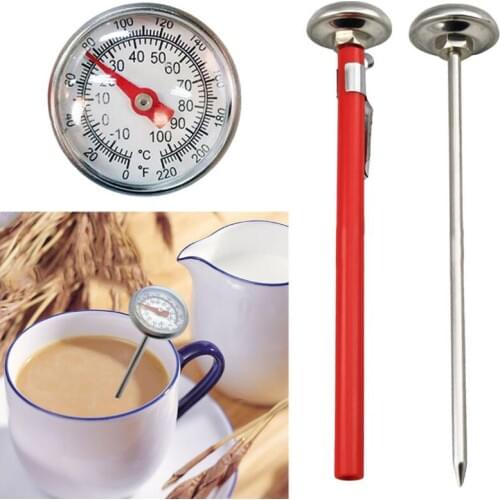 100pcs Milk Coffee Stainless Steel Probe Food Thermometer Kitchen Cooking Thermometer Barbecue Cooking Pen Temperature Cooking