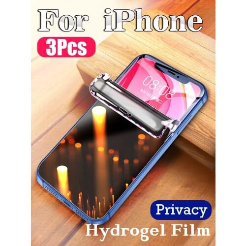 12ProMax Privacy Screen Protector For IPhone 11 11ProMax 12Mini Anti-Peeping Hydrogel Film XR XS MAX IPhone12 12Pro 11Pro X Soft