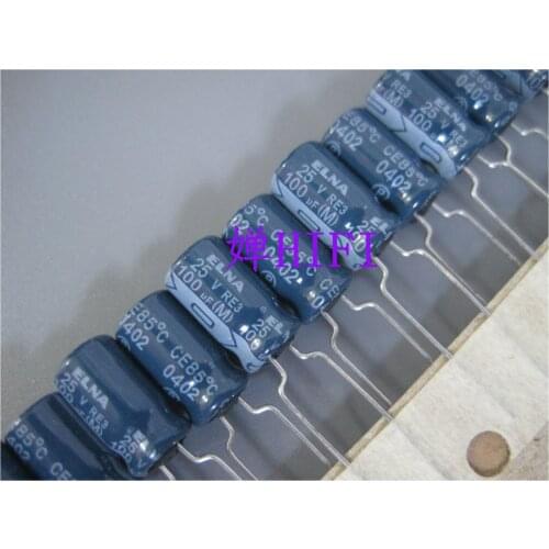 2020 hot sale 20PCS/50PCS ELNA original RE3 electrolytic capacitor 25v100uf 6x11mm free shipping