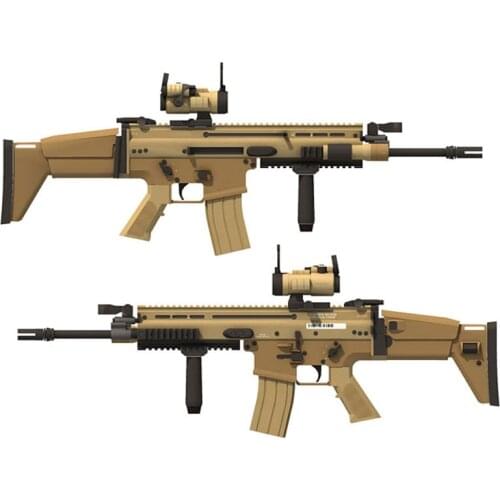 98 Cm 1:1 FN Scar Sniper Rifle Emulational DIY 3D Paper Card Model Building Set Educational Toys Military Model Construction Toy
