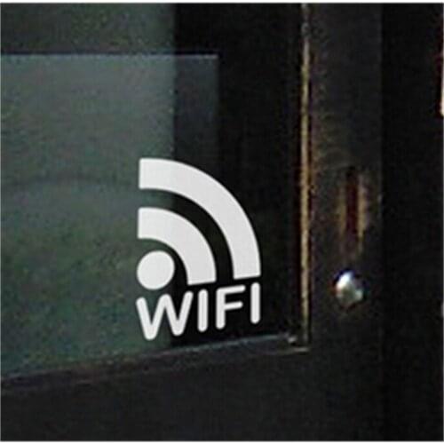 16*22cm 5 pcs Store shop glass wall window service warning sticker wifi sign icon wall sticker
