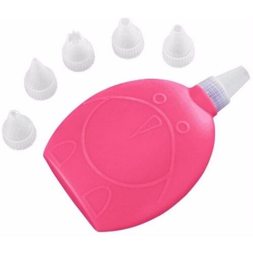 Kitchen Accessories Decorating Tip Sets Silicone Macaron Cake Icing Piping Decorating Pen 6 Nozzles Set Kit Baking Tool
