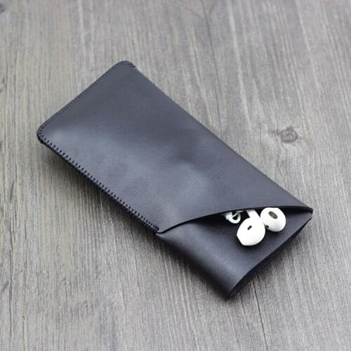 AP20Q Double layer Universal Fillet holster Phone Straight leather case retro for Huawei power Bank 20000mah pouch