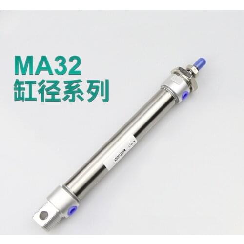 Free shipping Pneumatic Stainless Air Cylinder 25MM Bore 400MM Stroke , MA25X400-S-CA, 25*400 Double Action Mini Round Cylinders