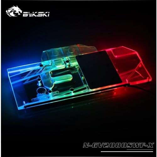 Bykski GPU cooler lighting Graphics Card Water cooling Block for Gigabyte RTX2080 RTX2070 RTX2060 SUPER WindForce N-GV2080SWF-X