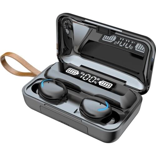 New Bluetooth Headset With Flashlight Clock TWS Suitable for Huawei Apple Large Battery HD LED Display Power Bank Earbuds