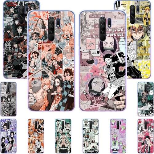 Comie Demon Slayer Kimetsu No Yaiba Soft TPU Phone Case For Xiaomi Redmi 8 9 7 9A 9C 7a 6A K20 K30 9T Note 9 8T 7 6 Pro 9s cover