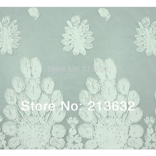 D po54 Organza lace fabric skirt fabric embroidery cloth processing order embroidery lace super tulle voile Organza fabric