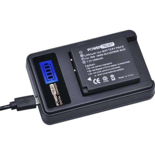 1Pcs DMW-BLG10 DMW BLG10 DMW-BLE9 BLE9 BLE9E Camera Battery+ LCD USB Charger for Panasonic Lumix DMC GF6 GX7 GF3 GF5 GX80