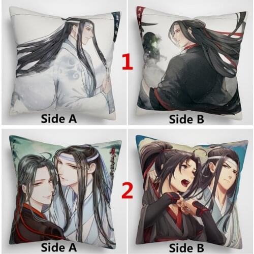 Grandmaster of Demonic Cultivation Mo Dao Zu Shi Anime Two Sided Pillow Cushion Case Cover