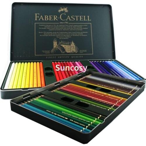 Faber-Castell Polychromos Artists' Color Pencils - Tin of 60 Colors - Premium Quality Artist Pencils